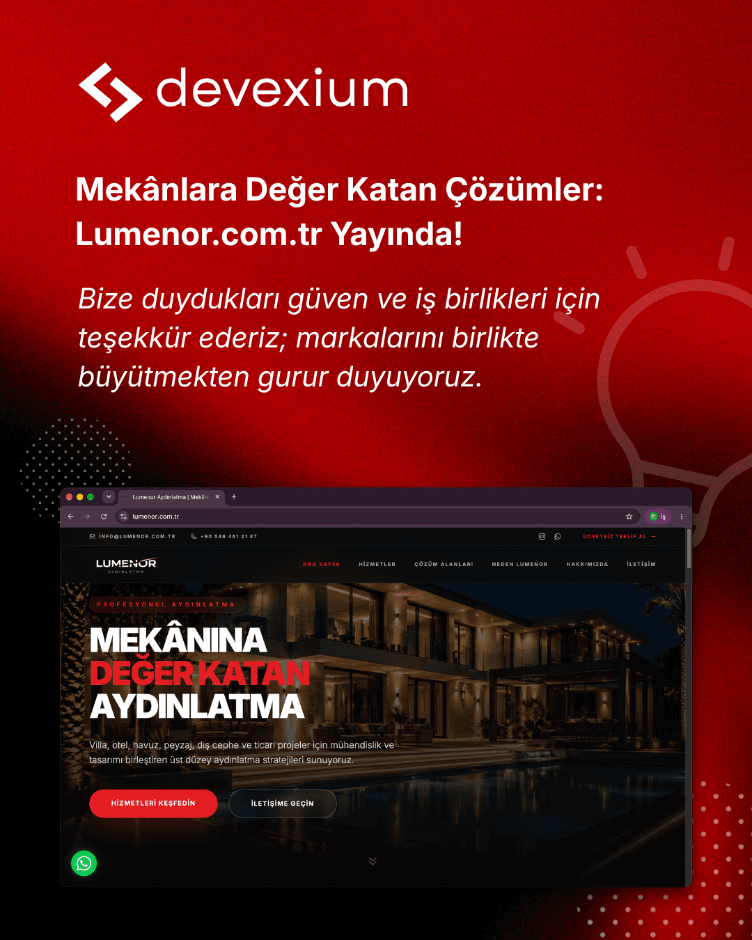 Lumenor — Üst Düzey Aydınlatma Tasarımı